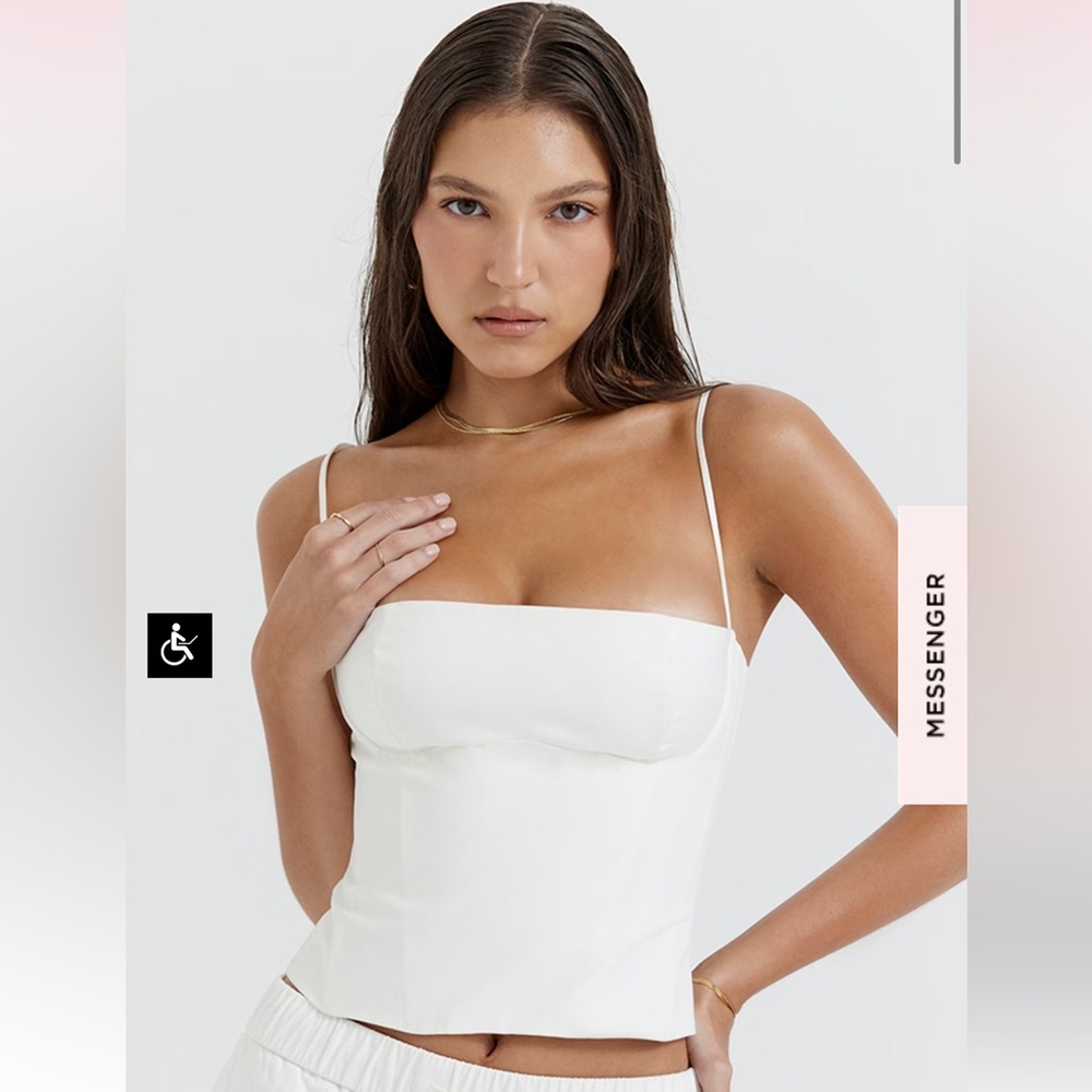 NWT Audette white structured corset